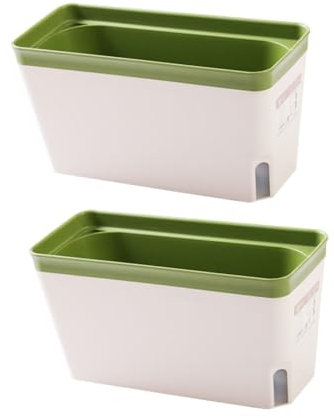 Gogogmee 2 Stück Kleiner Blumentopf Automatischer Blumentopf Blumenbecken Selbstbewässernder Blumentopf Lazy Water Blumentopf Sukkulenten Pflanzgefäß Selbstbewässernde Pflanzen