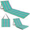 just be... Sonnenmatte für den Strand, klappbar, leicht, tragbar, verstellbare Sonnenliege mit Rückenlehne und Tasche für Wertsachen für Urlaub, Garten, Camping, Park und Festivals, dunkle mehrfarbige
