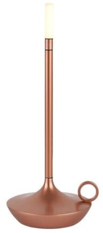 VONCYKI Lampe de Table for chambre à coucher, lampe tactile sans fil Rechargeable, bougie de Camping, lampe de bureau Rechargeable Lampe De Table(Rose gold)