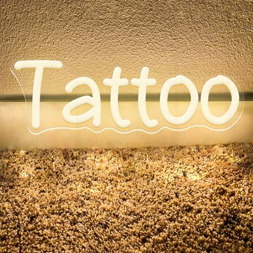 Letrero de luz LED Tattoo 3 modos de neón para decoración de pared, letreros de neón LED personalizados para decoración de pared
