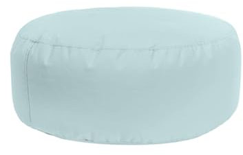Bruni Pouf Sitzhocker M in Eisgrau – runder Sitzpouf, Indoor und Outdoor als Fußhocker, Yoga-Sitzkissen, Meditationskissen geeignet, in Deutschland gefertigt