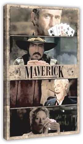 Maverick (1994) Filmposter, Leinwand, Poster, Schlafzimmer, Dekoration, Landschaft, Büro, Raumdekoration, Geschenk, 20 x 30 cm
