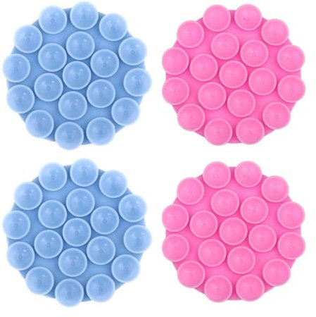 YSJCHEBS Pack De 4 Ventosas Redondas para Móvil, Soporte De Silicona para Móvil, Ventosas para Soporte De Móvil, Ventosas para Dispositivos Electrónicos, Ventosas Multifuncionales