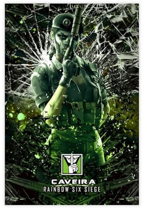HGEIK Tom Clancy's Rainbow Six Siege Retro-Poster (7) Leinwandposter Wandkunst Dekor Druck Gemälde für Wohnzimmer Schlafzimmer Dekoration 30 x 45 cm