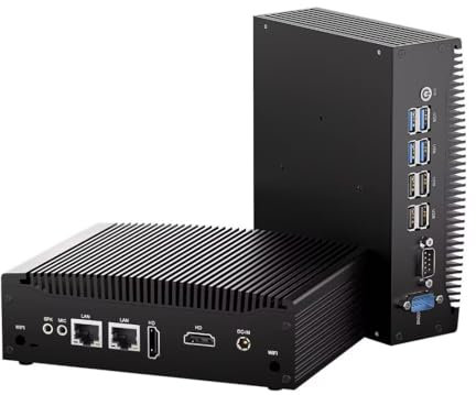 WEIDIAN Fanless PC Mini PC Win 11 Pro 8th Gen i5-8260U(up to 3.9GHz) 32GB DDR4 1TB SSD, Mini Computer 4K 2HD, WiFi5 BT4.2, 8USB, Silent Office Mini Computer for Business Home