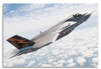 HNPBB Fighter Jet Poster F-35 Lightning II, Militär-Kampfflugzeug-Poster, dekorative Malerei, Leinwand, Wandposter und Kunstdruck, moderne Familienschlafzimmer-Dekoration, Poster, 50 x 75 cm