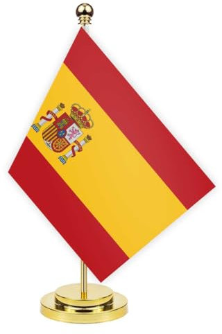 Bandera de Escritorio de España, 30cm grande pequeño Español Español Banner al aire libre, impresión minúscula decoración para la oficina casa mesa desk Spain