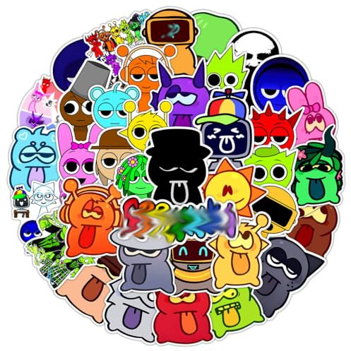 Sprunnkis Aufkleber, 50 Pcs Niedlich Simon Gray Durple Figur Vinyl Wasserdichte DIY Stickers Für Party, Wasserflasche Scrapbook Laptop Skateboard Computer Für Teens Studenten