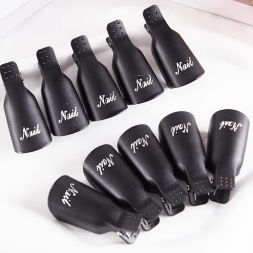 10 Pcs Nail Clips, Nail Soak Off Clip, nail Polish Remover clips, Acrylic Gel Polish Clips, Nail clips for Removing gel polish, for Finger UV gel polish Removal