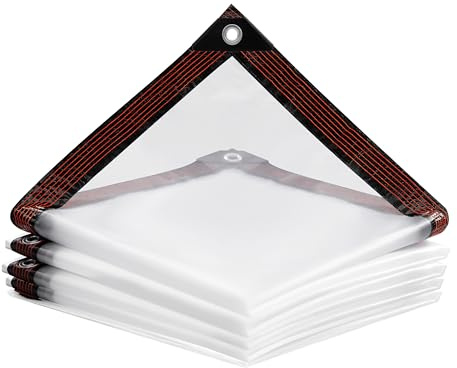 Laneetal transparente Abdeckplane wasserdicht mit Ösen 2x4m | Mehrzweckplane; für Gartenmöbel & Trampolin; Schutzplane; Zeltplane; Gewebeplane