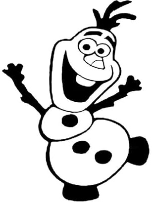 CHSLO Autoaufkleber 11 * 15CM Lustige Olaf Schneemann Auto Aufkleber Stilvolle Motorrad Vinyl Aufkleber Schwarz/Silber