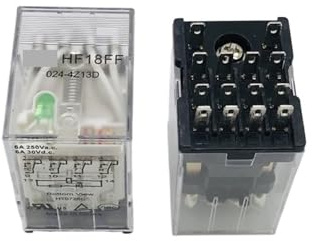Hf18ff-024-4z13d Four switch 14-pin 6A250VAC plug-in relay with lamp 24V