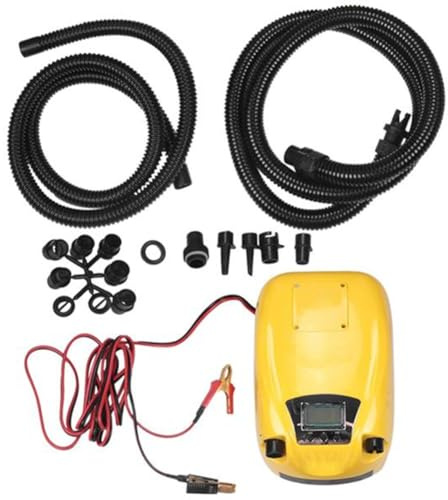 Koolenry 12V High Pressure Electric Air Pump for Inflatable Fishing Boat GP80D LCD Display Portable Intelligent Mode