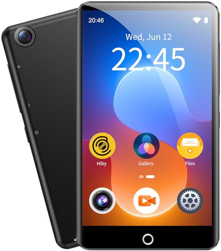 joliker Lettore MP3 da 80 GB con Bluetooth e WiFi, Mp3 e Mp4 Musicale con Fotocamera Posteriore, Lettore Schermo Tattile da 4.02 1080P, MP3 Android Spotify Portatile con Audible, Deezer, Play Store