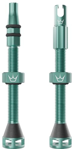 Peaty's Holeshot Fast Flow Tubeless Ventil - Hochdurchfluss-Design mit Anti-Verstopfungsfunktion für Dichtmittel, Schnelle Reifenmontage, 7075-Aluminium, MTB-kompatible Fahrrad Ventile, 60mm Jade