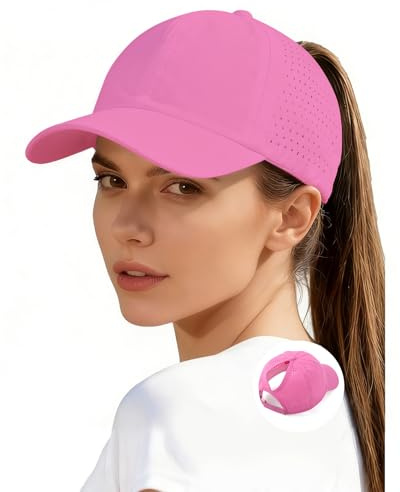 LISHIHE Basecap Damen Sommer Ponytail Mesh,Baseball Caps Für Damen Pferdeschwanz,Sport Kappe Damen Atmungsaktiv Leicht