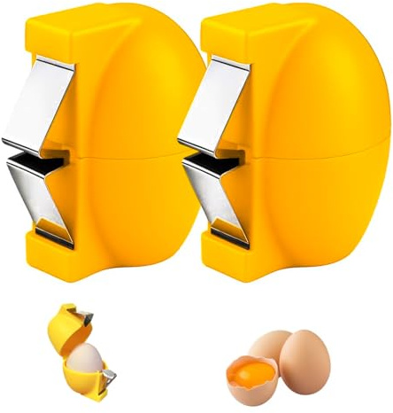 2 Piezas Pelador De Huevos Cocidos | Abridor De Huevos | Abridor De Cáscaras De Huevo Portátil | Pelador De Huevo De Acero Inoxidable | Separador De Huevo Crudos | Para Huevo Duros Y Crudos