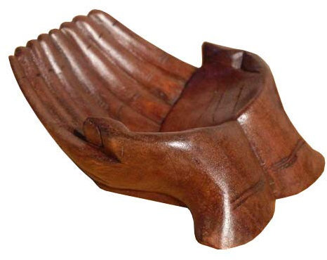 Wogeka Handschale Paar Abstrakt Holz Schale Skulptur Dekoration