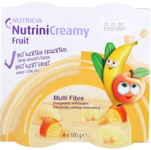 Nutrini Creamy Fruit Sommerfrüchte Trinknahrung für Kinder ab dem 1.Lebensjahr, 400 g Creme