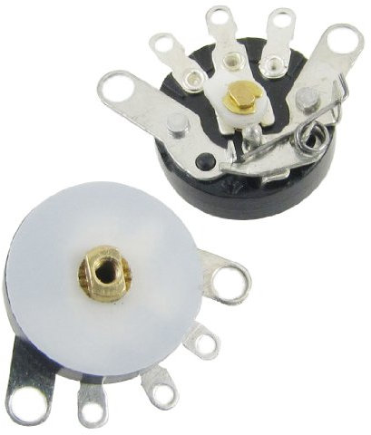 sourcing map 50 kOhm 0,1 W 12,5 mm Durchmesser Carbon Film Potentiometer mit Schalter – Schwarz (2 Stück) de