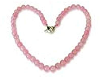 Vifaleno Quartz rose collier, naturel, rond, 10 mm