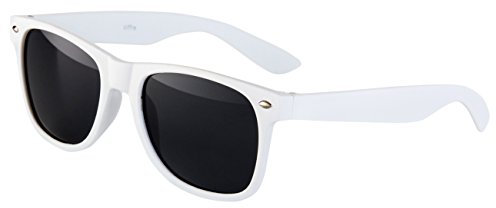 Ciffre EL-Sunprotect® Sonnenbrille Nerdbrille Brille Nerd Matt Gummiert Weiß UV400