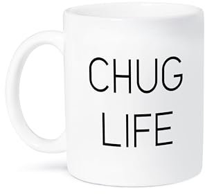 3dRose Chug-Tasse, aus Keramik, Weiß, 10,16 x 7,62 x 9,52 cm