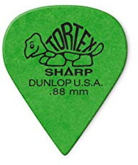 Dunlop Tortex Sharp 088 Green (Pack of 12)