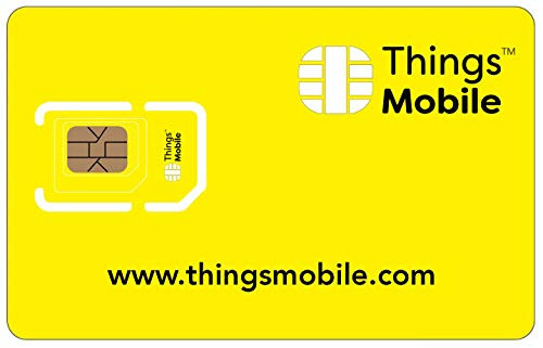 Tarjeta SIM Things Mobile de Prepago para IOT y M2M con Cobertura Global sin costos fijos. Ideal para domótica, rastreadores GPS, telemetría, alarmas, Smart City, Automotive. (60 € de credito)
