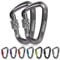 Karabiner, karabinerhaken groß mit Schlüsselanhänger, 12 KN(1223kg) zum Sichern von Haustieren, schaukel,Outdoor, Camping,Wandern, Hängematte, Hundeleinengeschirr, Schlüsselanhänger, 2 Stück