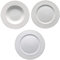 Brandani 53369, Set Tavola 18 Piatti Burlesque porcellana bianco diametro del piatto piano cm 27, diametro del piatto fondo cm 22, diametro del piattino cm 20.5
