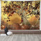 ABAKUHAUS Baum Wandteppich und Tagesdecke, Baum erdige Farbe Töne aus Weiches Mikrofaser Stoff Waschbar ohne Verblassen Digitaldruck, 230 x 140 cm, Bernstein