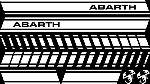 mural stickers Adesivi Laterali Strisce Sport Stripes Adesivo Laterale per 500 Turbo Abarth Tuning Adesivi Auto Decorazioni Accessori Bianco 2 Pezzi