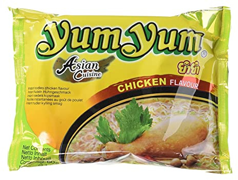 Yum Yum Instant Nudelsuppe im Beutel mit Huhngeschmack, 60 g, 6 Stück