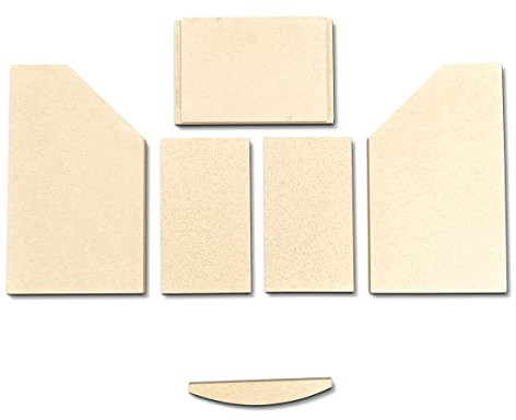 Feuerraumauskleidung für Hark Tiamo Kaminöfen - Vermiculite - 6-teilig