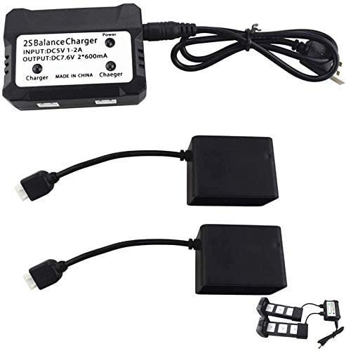 ZYGY 1pcs 2in1 Batterie-Ladegerät für MJX Bugs 4W B4W D88 EX3 HS550 Klappbar Quadcopter