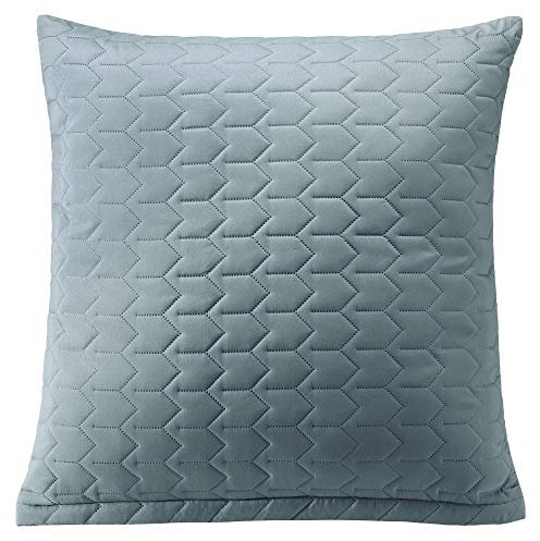 Aqua-Textil Dreamlike Zierkissen 60 x 60 cm Silber Mikrofaser Dekokissen leichte Wattierung Steppkissen