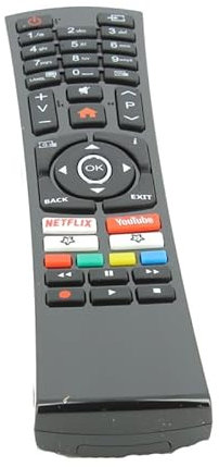 Telecomando RC439030100824 per televisore AYA, CONTINENTAL EDISON, DIGIHOME, EDENWOOD, ESSENTIEL B, GRANDIN, OCEANIC, QILIVE, SABA, SULPICE, TECHNICAL, TECHWOOD, TELEFUNKEN, TOSHIBA, WESTWOOD