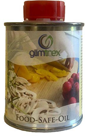 Naturöl, lebensmittelecht und vegan, glimtrex® Food-Safe-Oil 0,1 l, Arbeitsplattenöl, Holzöl