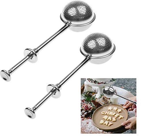 Kare & Kind 2X Baker's Dusting Wand for Baking, Sugar, Flour, and Spices, Powdered Sugar Shaker Duster Sifter for Baked Goodies, Cooking Baking Tool for Home Pastry Chefs