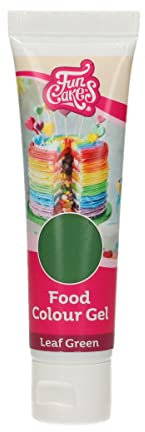 FunCakes Food Colour Gel Leaf Green: Hochkonzentrierte Lebensmittelfarbe für Teig, Sahne, Fondant, Marzipan. Einfache Dosierung. Einzelne Tropfen, um lebendige Farben zu erzeugen. Halal. 30 g.