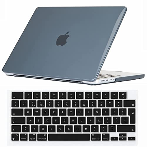 Se7enline Compatible with 2024 2023 2022 2021 MacBook Pro 14 inch Case Hard Laptop Cover for Mac Pro 14-inch Model A2918 A2992 A3112 A3401 A2779 A2442 M4 M3 M2 M1 & Keyboard Cover, Crystal Black