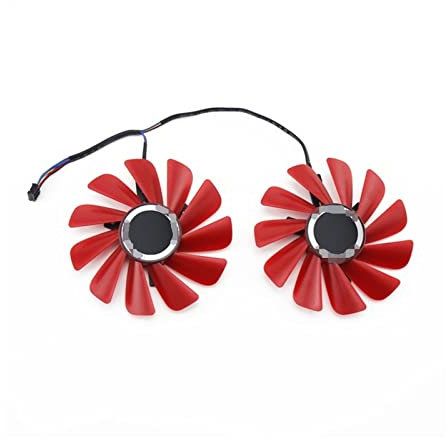 Ghxiag 8. 5mm FDC10U12S9-C 0.45AMP 4 Sostituzione della Ventola di Raffreddamento Pin Fit XFX RX 560D RX 570 RX 580 RX Fan di Raffreddamento della Scheda Video Grafica Vega (Blade Color : Red)