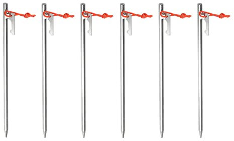 Wanyifa Zeltheringe aus Titan, robust, 24,9 cm, 6 Stück