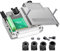 PENGLIN Lötfreier DB25 Breakout-Steckverbinder, Metallgehäuse RS232 D-SUB seriell auf 25-poliger Anschluss Adapterbuchse Breakout-Anschlussplatine mit Gehäuse (Buchse)