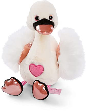 NICI Kuscheltier Love Schwan 25 cm weiß I Plüschtier für Mädchen, Jungen & Babys I Flauschiges Stofftier zum Kuscheln, Spielen & Schlafen – 48266