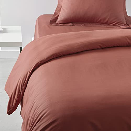 Today Housse de Couette 140X200 1 Personne Coton Terracotta