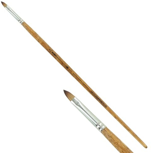 KUM - Acryl- und Ölpinsel Wood Line Katzenzunge Größe 6 | Malpinsel für Künstler, Künstlerbedarf für Acrylmalerei und Ölmalerei