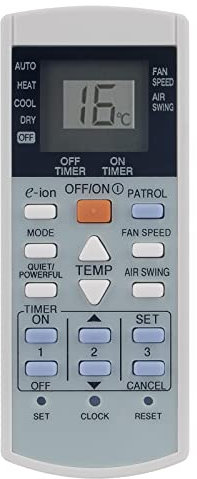 VINABTY Sostituisci il telecomando per fit for Panasonic Air Conditioner A75C2913 CS-E21EKU CS-E9EKU CU-E12E CWA75C2913