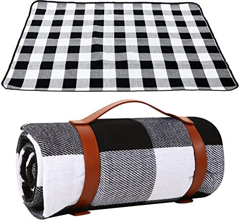 Luckybee 200 x 150CM Picknickdecke - wasserdichte Campingdecke,Tragbare Waschbar Strandunterlage Picknickdecke,Picknick-Matte mit Tragegriff für Strand,BBQ,Picknick, Wandern,Reisen Campingdecke